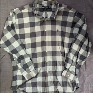 Ralph Lauren Men's Checkered Shirt in Black and White